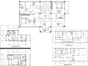 4 bản vẽ chi tiết nhà mái thái 2 tầng được ưa chuộng 2023
